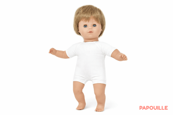 Jouets - Poupons, Peluches et Accessoires - Poupon corps mou avec cheveux 30cm garçon