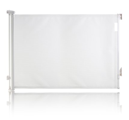 Médical et Prévention - Barrières de Sécurité Enfant - Barrière rétractable jusqu'à 140 cm - Blanche