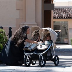 Puériculture - Poussette - Poussette double - de la naissance à 4 ans - Beige