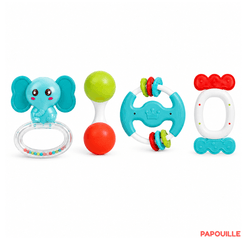 Jouets - Hochets et Jouets Sensoriels - Coffret 4 hochets