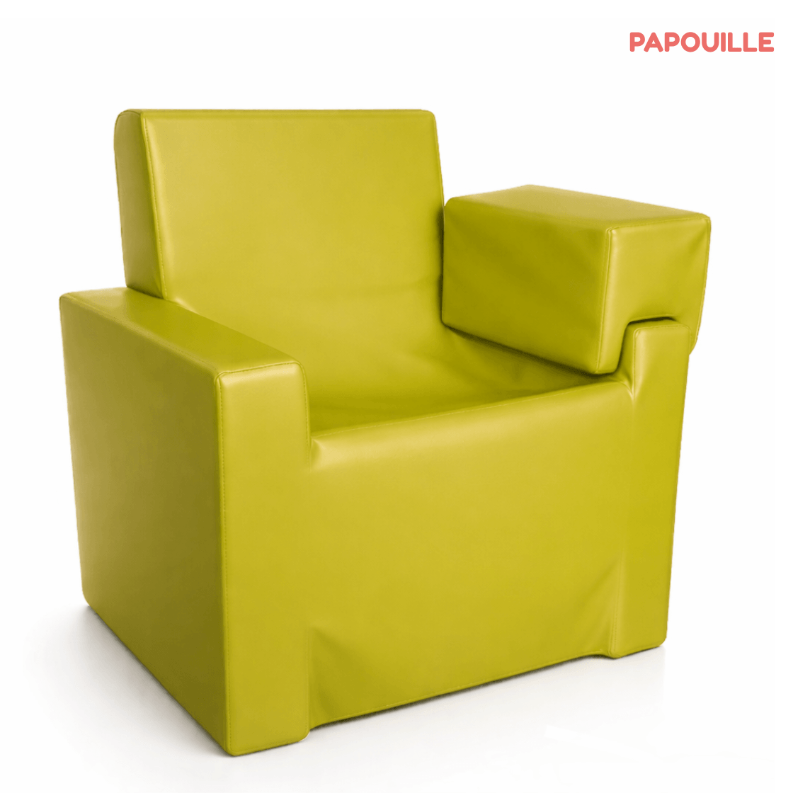Fauteuil d'allaitement en mousse pvc avec accoudoirs jaune