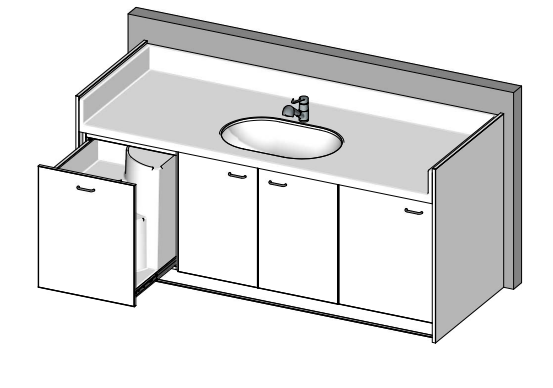 Change - Meuble à Langer crèche - Table à langer 1 cuve 2 plans de change - 220 cm