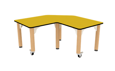 Mobilier - Table crèche et scolaire - Table papillon - T2 - Jaune