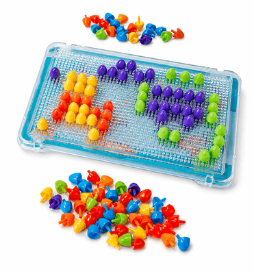 Jeux - Jeux Éducatifs et Puzzle - Kit mosaïques à picots moyens - 150 pièces