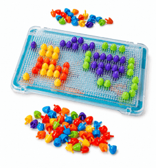 Jeux - Jeux Éducatifs et Puzzle - Kit mosaïques à picots moyens - 150 pièces
