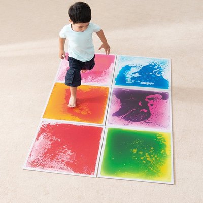Motricité - Eveil Sensoriels et Tactiles - Grands carreaux sensoriels - Pack 6 unités 50 x 50 cm