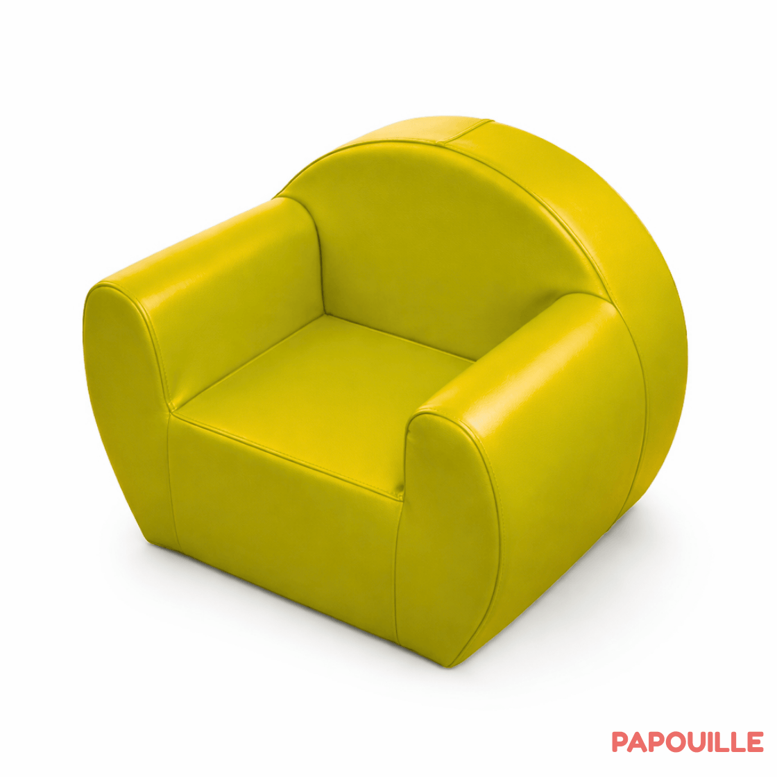 Fauteuil enfant pdg club mousse pvc uni 20 cm jaune