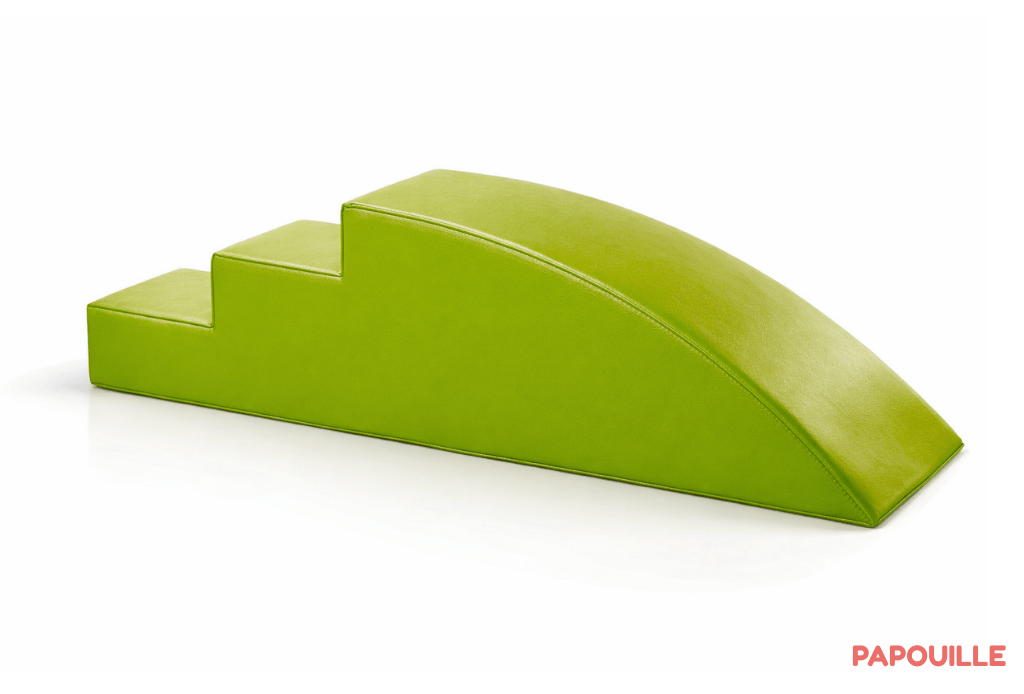 Module petit toboggan incurve 3 marches en mousse pvc h.23 sauzon