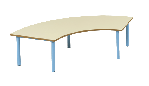 Mobilier - Table crèche et scolaire - Table Bermudes 1/3 anneau mélaminé - 120 x 120 cm - T0