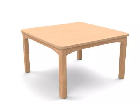 Mobilier - Table crèche et scolaire - Table en bois 80 x 80 T1 - Naturel