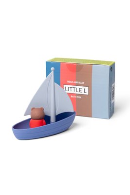 Jouets - Garages, Voitures et Circuits pour Enfant - Jouets de bain ours sur un bateau en silicone - Little L