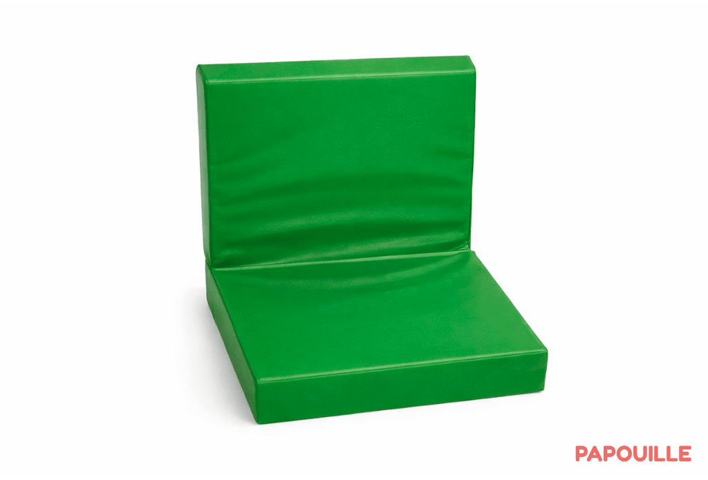 Siège assise au sol individuelle sans armature vert